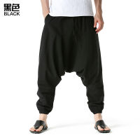 Cotton Joggers Men Baggy Hippie Boho Gypsy Aladdin Cargo Pants Yoga Harem Pants 20210413-4