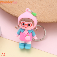 ?【Lowest price】Wonderful พวงกุญแจการ์ตูนผลไม้เด็กผู้หญิงน่ารักแตงโมสตรอเบอร์รี่ถักตุ๊กตาเด็กผู้หญิงของขวัญกิจกรรม