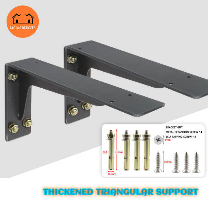 Home Depots Heavy Duty Mantel Brackets Large Metal Shelf Wall Mounted