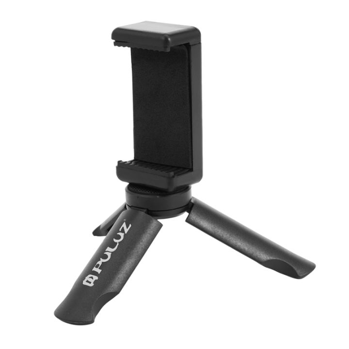 puluz-mini-portable-folding-plastic-stand-tripod-tripode-amp-universal-phone-clamp-bracket-smartphones-holder-clip-for-xiaomi-huawei