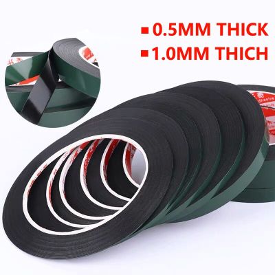 ∋◕℡ 1 Roll 2mm/3mm/5mm/10mm mobile phone screen tape repair double-sided adhesive foam cotton green film 0.5mm 1mm thick 10M