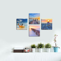 4ชิ้น/เซ็ตภูมิทัศน์ริมทะเล Rock เรือใบภาพวาดห้องนั่งเล่น Wall Art Decor4ศิลปะตกแต่งผนังบ้านหินตกแต่งเรือ Seaside ห้องนั่งเล่นภาพวาดตกแต่งห้องภาพวาดหลัก S-196