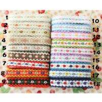 1/2 quot; in 12mm 20yard/lots single face flower jacquard weave ribbon 18 colours Small ears lace