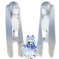 Hatsune Miku 2023 หิมะในอนาคต หิมะ Hatsune COS วิกผมเสือคู่คลิปหางม้าคู่บิดผมหน้าม้า