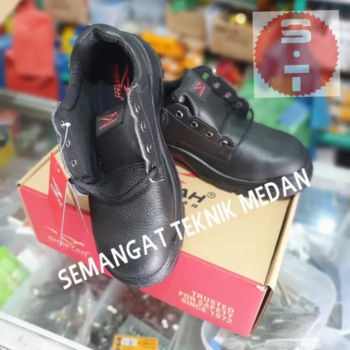 3002H CHEETAH SEPATU SAFETY INDUSTRIAL SHOES OX 302 CHEETAH HITAM SNI