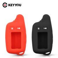 Keyyou พวงกุญแจเคสซิลิโคน Tw9010สำหรับรัสเซียระบบเตือนภัย2ทางที่ห้อยกุญแจเตือนภัยสำหรับ Tomahawk Tw9010 9010