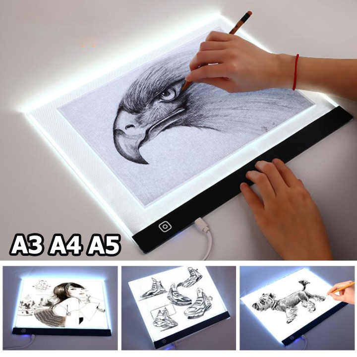 Ultra Thin Portable LED Light Pad for Artists Drawing Sketching Animation and 5D DIY Diamond Painting scale A4 LED Drawing Pad,LED Light Pad,Light Board for Tracing /Picture/Perfect Best Light Box for Tracing 