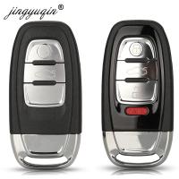 Jingyuqin Remote Key Shell Fob สำหรับ Audi A4l A3 A4 A5 A6 Quattro Q5 Q7 A6 A8 Car Key Case 34 BTN Glossymatte Replacement