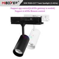 Miboxer RGB+CCT 2.4G 30W LED Track Light CCT brightness adjustable Spotlight AC 100-240V DMX512 Transmitter / RF Remote control