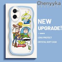 เคส Chenyyka สำหรับ OPPO เคส A36 A76 A96แฟชั่นการ์ตูนทอยสตอรี่แสงปีคลื่นขอบครีมน่ารักเคสโทรศัพท์แบบใสดีไซน์ใหม่เคสซิลิโคนโปร่งใสกันกระแทกฝาครอบป้องกันเลนส์กล้อง