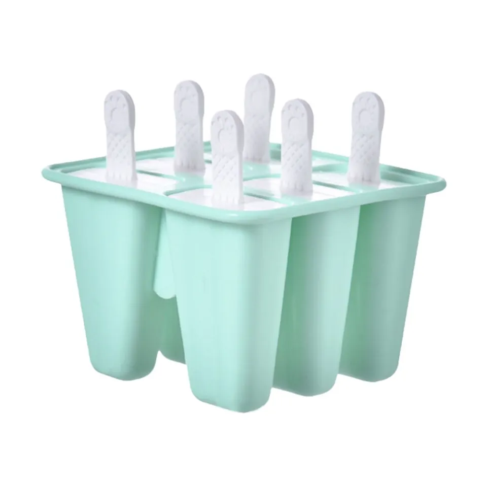 Silicone Ice Cream Mould Block 6 Cavity Frozen Molds Icy Pole