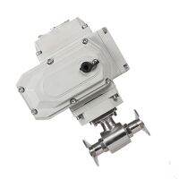 【hot】✚  19mm Sanitary Platform Electric 220V 110V 12V 24V Clamp Type Quick-fit Through Valves