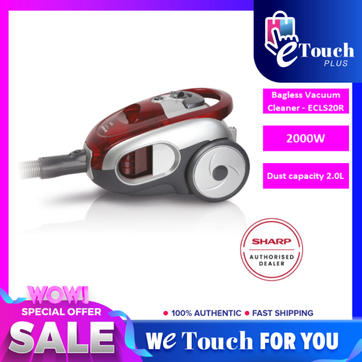 Sharp ecls20r 2000W bagless vacuum cleaner Lazada