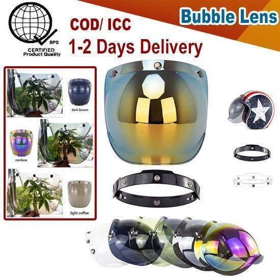 Royal Helmet Visor Replacement Open Half Face Lens Dual Visor Motorcycle Bubble Mirror With
