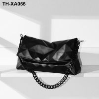 ✚ French geometric alar bag new fashionable joker diamond lattice chain three-dimensional single shoulder his envelope