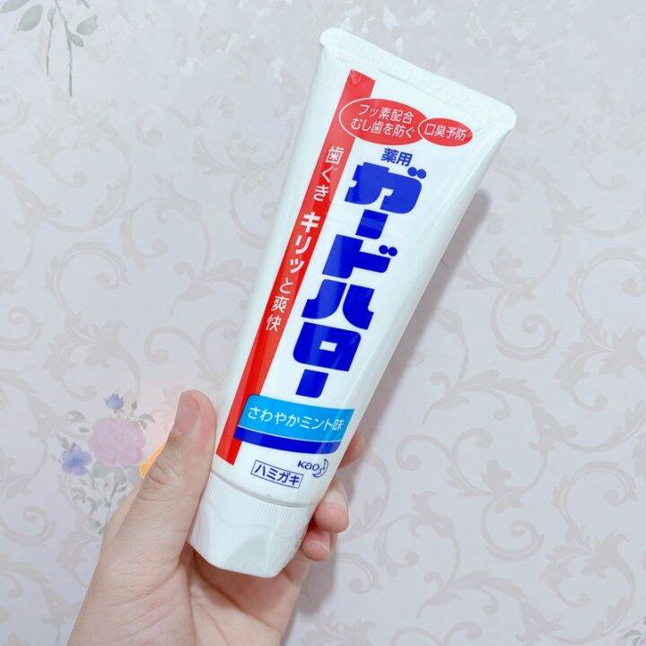 Japan's KAO Kao toothpaste original white antimoth protection bright mint flavor 165g Lazada