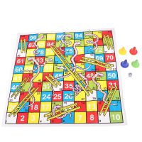 Hot！1Set Snake Ladder Educational Kids Children Toys Interesting Board Game Set Portable Flying Chess Board Family Board Game