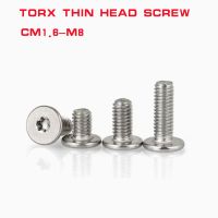 5-50 Buah CM M1.6 M2 M2.5 M3 M4 M5 M6 M8 304 A2 Baja Tahan Karat Torx Enam Lobus Ultra Tipis Kepala Wafer Datar Sekrup Baut Panjang 2-50Mm