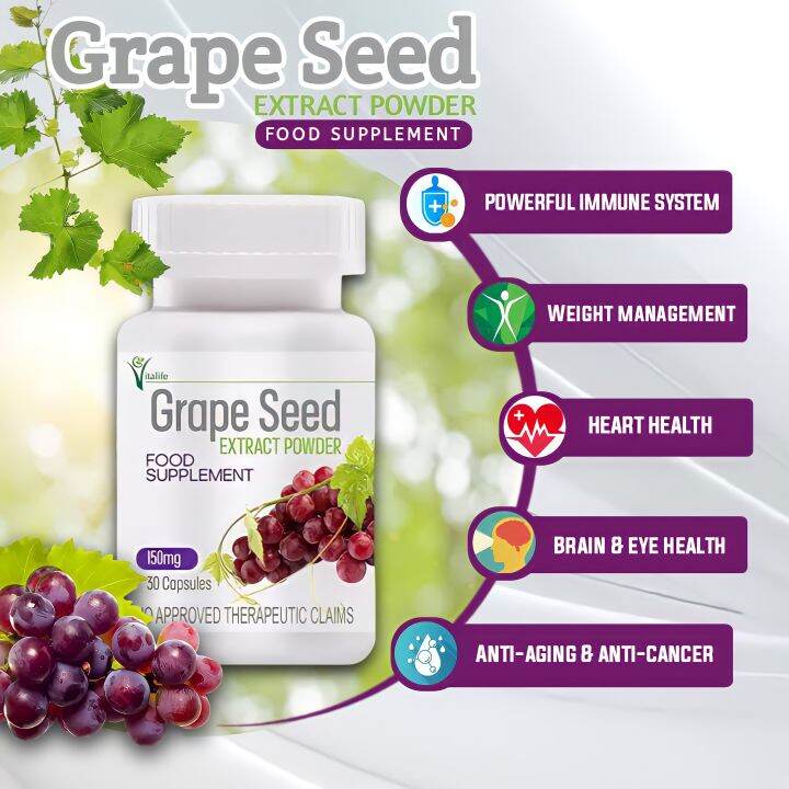 Uno Grapeseed Extract Oil 150mg 30 Capsules 100 Original Better Than