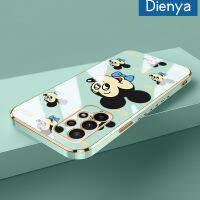 Dienya เคสปลอกสำหรับ Samsung แวววาว A13 A23 5G A04s M23 5G F23 M13การ์ตูนแฮปปี้มิกกี้ใหม่กรอบสี่เหลี่ยมเคลือบพื้นผิวเคสซิลิก้าเจลนิ่มกันกระแทกเคสมือถือรวมเลนส์กล้องถ่ายรูปฝาครอบป้องกัน