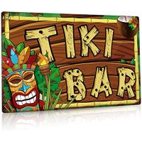 Tiki ป้ายติดผนังสำหรับตกแต่งบาร์แนวย้อนยุคสำหรับบ้านบาร์คาเฟ่ผับห้องครัวร้านอาหารโปสเตอร์ Shots โลหะ