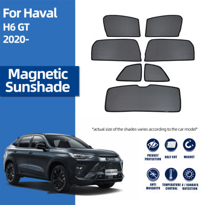 สำหรับ GWM Haval H6 GT Coupe 2020 2021 2022แม่เหล็กม่านบังแดดรถยนต์โล่ด้านหน้าด้านหลังกระจกม่านหน้าต่างด้านข้างสีอาทิตย์ Visor