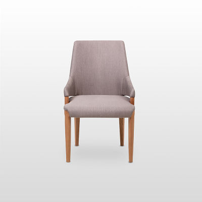 modernform เก้าอี้รุ่น ELVA ไม้โอ๊คสีธรรมชาติ หุ้มผ้าสีน้ำตาล