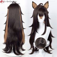 เกม Genshin Impact Sumeru Dehya คอสเพลย์วิกผม80ซม. ยาวผมสังเคราะห์ทนความร้อน Anime Halloween Party Wigs หูวิกผมหมวก