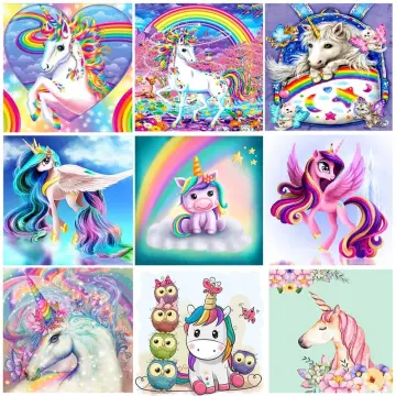 Magical Unicorn Diamond Painting Cross Stitch Kit Square/round 