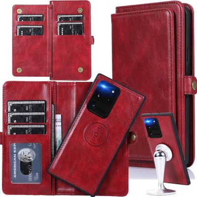 「Enjoy electronic」 Flip Leather Case for Samsung S20 Ultra Magnetic Stand Wallet Phone Cover for Samsung Galaxy Note 20 S21 Plus S22 A51 A71 A52S