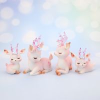 Nordic Fawn Resin Statue Childrens Room Decor DIY Cake Party Deer Sculpture Home Decoration Office Desk Ornament Birthday Gift