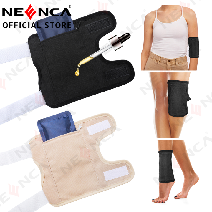 NEENCA Single Castor Oil Pack Wrap with Gel Hot/Cold Pack for, Calf