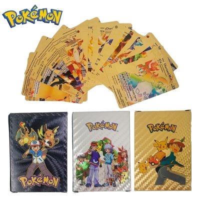 【LZ】 2023 Pokémon Gold Foil Card Original Silver Card Rare Board Game Card Childrens Gift Cards Toys Childrens Birthday Gifts Toys