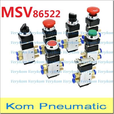 ◘ 5/2 Way Pneumatic Switch Manual Cylinder Control Valve Push Button Selection Air Reversing MSV 86522 Mechanical Valves MSV86522