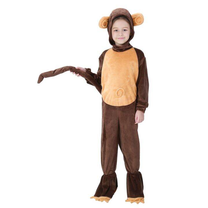 boy-girl-animal-onesie-monkey-pajamas-child-kid-halloween-purim-book-week-monkey-cosplay-outfit-sleep-wear-fancy-dress