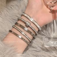 Vivienne Westwood High-end Silver small waist zircon bracelet for women light luxury high-end niche temperament fashionable and cool style bracelet