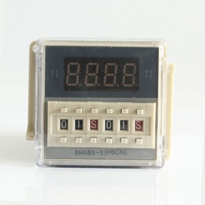 รีเลย์เวลา Omron Dh48s-S นาฬิกาดิจิตอลรีเลย์หน่วงเวลา0.1S-99H ชั่วโมงรีเลย์นาฬิกาดิจิตอล Ac 220V พร้อมหลอดไฟอะแดปเตอร์รวม