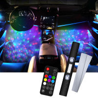 LED Car Foot Light With USB RGB Atmosphere Wireless Remote Control 5 Modes Interior Decorative Lights for Home USB Rechargeable