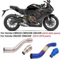 สำหรับฮอนด้า CBR650 CBR650R CB650R 2019-2022 CB 650F CBR650F 2014-2018ท่อไอเสียรถจักรยานยนต์ดัดแปลงตัวเร่งปฏิกิริยาลบลิงค์ท่อ