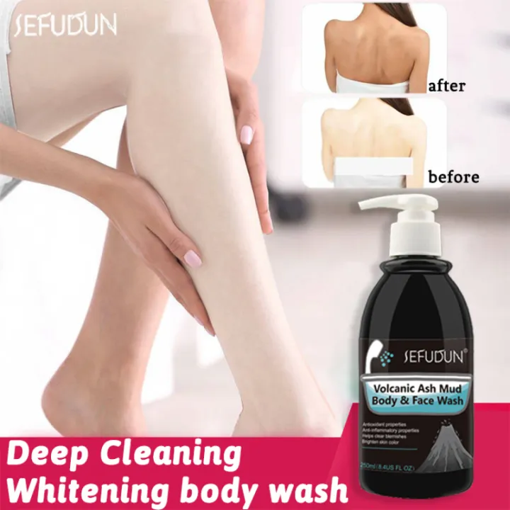 【SEFUDUN】 Volcanic Mud Shower Gel Whitening Body Wash Moisturizing