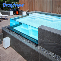 Factory Supply glass swimming pool walls tempered glass for outdoor acrylic swimming pool