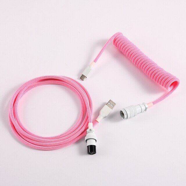 LANO TypeC to USB Keyboard Cable Coiled Type C GX16 Aviator Mechanical