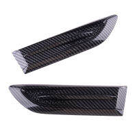 Universal ABS 1 Pair Car Side Air Flow Intake Decorative Scoop Vent Bonnet Cover Grill Carbon Fiber Style