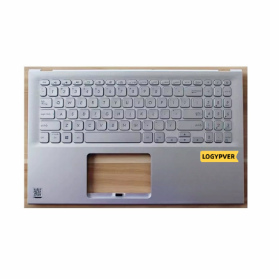 US แป้นพิมพ์สำหรับแล็ปท็อปสำหรับ ASUS VivoBook 15 X512 V5000F V5000D V5000J ภาษาอังกฤษ Silver Backlit พร้อม Palmrest ฝาครอบด้านบน-Shop5798325
