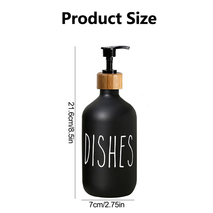 2pcs-500ml-worktop-kitchen-hands-bathroom-pump-push-type-black-white-shampoo-lotion-cleaning-bottle-men-women-pef-soap-dispenser