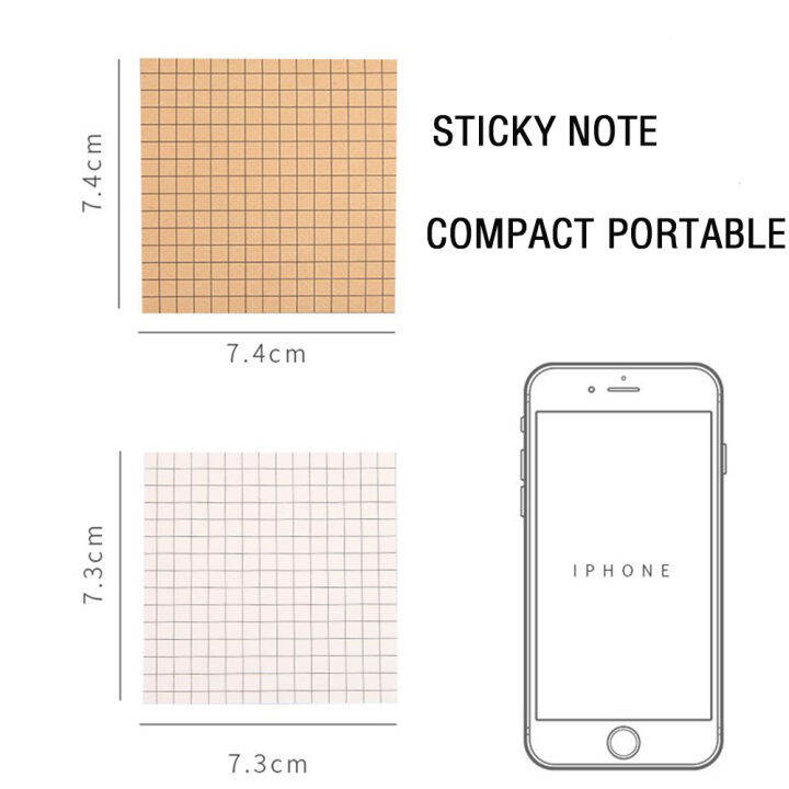 ออกแบบกระดาษคราฟท์โน๊ตปาข้อความนักเรียน80แผ่นกระดาษโน้ตเพื่อความสะดวกสมุดติดรูปแบบเรียบง่ายแผ่นจดบันทึกแนวนอนว่างเปล่า