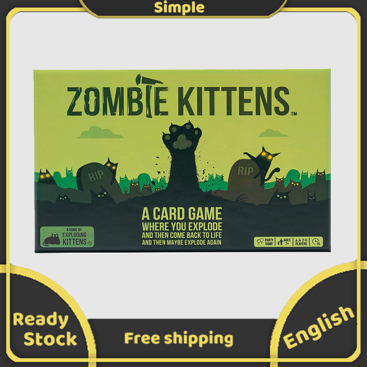 Zombie Kittens Card Game English Edition Play with Exploding Kittens