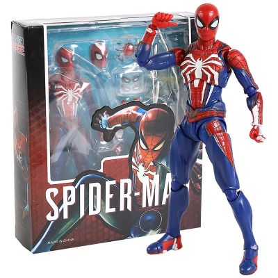 ชุดอเวนเจอร์ส SHF Spider Man 15Cm สำหรับเด็ก,PS4อัปเกรดโมเดล SpiderMan PVC ตุ๊กตาขยับแขนขาได้โมเดลสะสมตุ๊กตาของเล่น