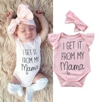 COD ✓┅ The Outline Shop27dgsd6gfd K.M-Newborn Baby Girls Floral Romper Bodysuit Jumpsuit Headband Outfits Clothes