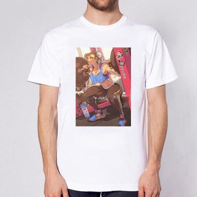 Street Fighter Chun Li พิมพ์เสื้อยืดแฟชั่นสไตล์สตรีทผู้ชายผู้หญิงตลกเสื้อยืดแขนสั้นฤดูร้อนเสื้อฮาราจูกุ